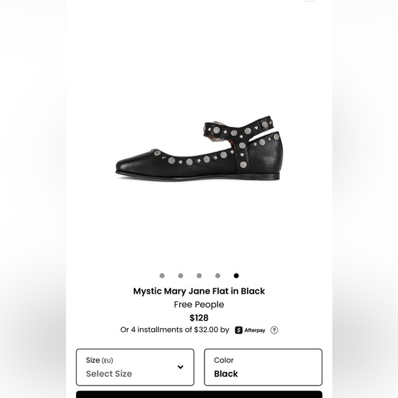 Free People Black Studded Flats - Picture 3 of 4